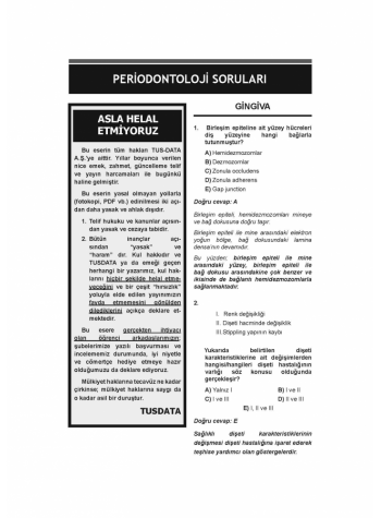 DUS Akademi Soru ( 2.Baskı ) PERİODONTOLOJİ