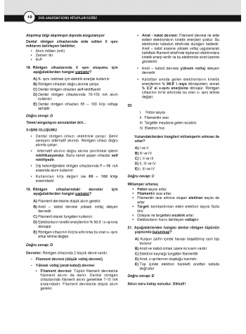 DUS Akademi Soru ( 3.Baskı ) Ağız Radyolojisi