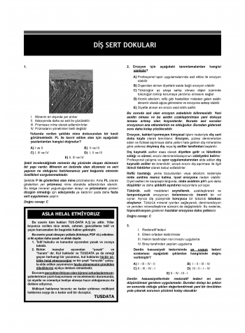 DUS Akademi Soru ( 4.Baskı ) Restoratif Diş