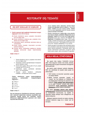 Tüm Dus Soruları 1+2 ( 2.Cilt ) Klinik Bilimler - 1