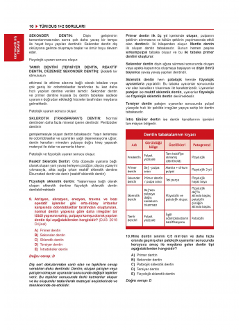 Tüm Dus Soruları 1+2 ( 2.Cilt ) Klinik Bilimler - 1