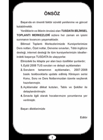 Eylül 2008 Açıklamalı Tus Soruları