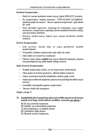 İlkbahar 2025 ÖSYM nin Orijinal TUS Soruları