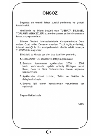 Nisan 2010 Açıklamalı Tus Soruları Nisan 2010 Açıklamalı Tus Soruları