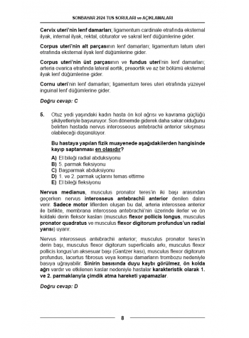 Sonbahar 2024 ÖSYM nin Orijinal TUS Soruları Sonbahar 2024 ÖSYM nin Orijinal TUS Soruları