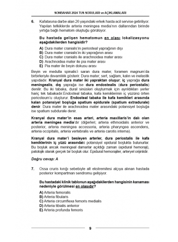 Sonbahar 2024 ÖSYM nin Orijinal TUS Soruları Sonbahar 2024 ÖSYM nin Orijinal TUS Soruları