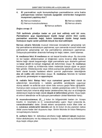 ŞUBAT 2020 ÖSYM'nin Orjinal TUS SORULARI ŞUBAT 2020 ÖSYM'nin Orjinal TUS SORULARI