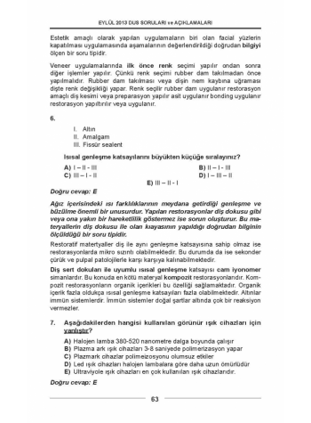 DUS SORULARI - ÖSYM'nin Orijinal EYLÜL 2013 DUS SORULARI - ÖSYM'nin Orijinal EYLÜL 2013