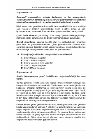 DUS SORULARI - ÖSYM'nin Orijinal EYLÜL 2013 DUS SORULARI - ÖSYM'nin Orijinal EYLÜL 2013