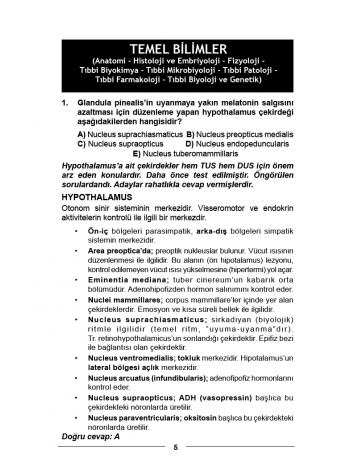 DUS SORULARI - ÖSYM'nin Orijinal Sonbahar 2024