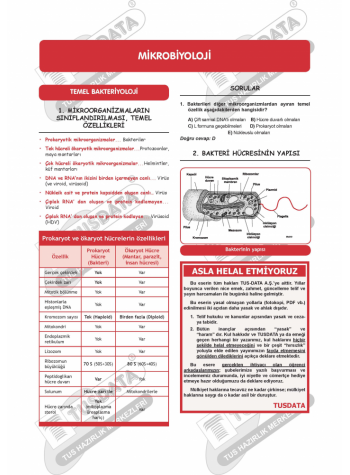 TUS Hızlı Tekrar Mikrobiyoloji ( 5 - 1 )