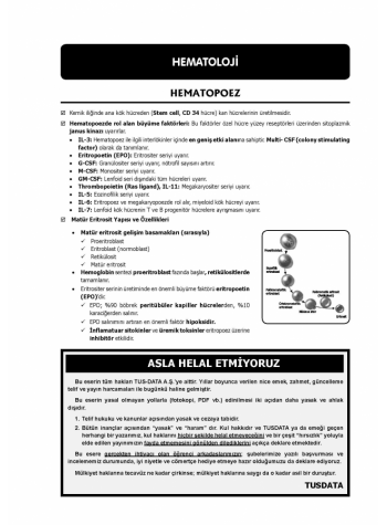 Tus Kampı Özel Notu - Dahiliye ( 2021 )