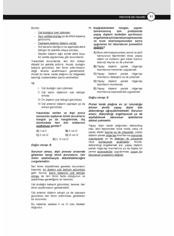 DUS Akademi Soru ( 2.Baskı ) PROTETİK DİŞ