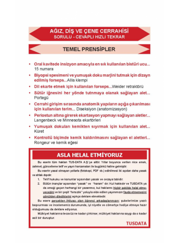 DUS REVİEW AĞIZ CERRAHİSİ ( 1.BASKI )