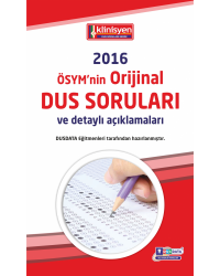 DUS SORULARI - ÖSYM'nin Orijinal 2016