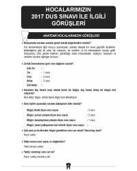 DUS SORULARI - ÖSYM'nin Orijinal 2017