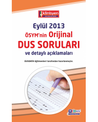 DUS SORULARI - ÖSYM'nin Orijinal EYLÜL 2013