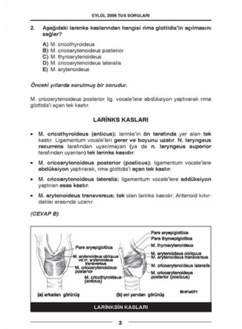 Eylül 2006 Açıklamalı Tus Soruları Eylül 2006 Açıklamalı Tus Soruları