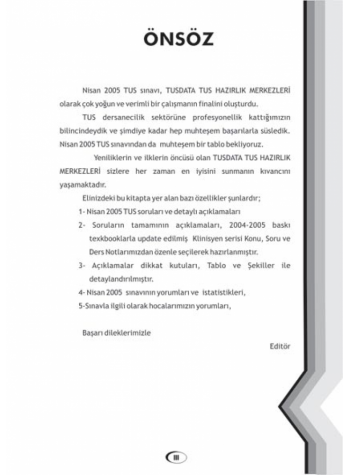 Nisan 2006 Açıklamalı Tus Soruları Nisan 2006 Açıklamalı Tus Soruları