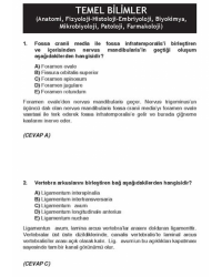 Nisan 2006 Açıklamalı Tus Soruları