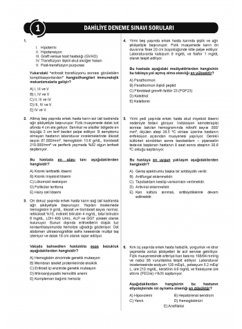 24 Açıklamalı Deneme Serisi - Dahiliye 24 Açıklamalı Deneme Serisi - Dahiliye