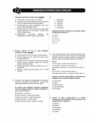 24 Açıklamalı Deneme Serisi - Farmakoloji