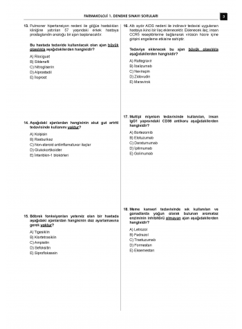 24 Açıklamalı Deneme Serisi - Farmakoloji 24 Açıklamalı Deneme Serisi - Farmakoloji