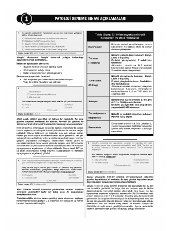 24 Açıklamalı Deneme Serisi - Patoloji 24 Açıklamalı Deneme Serisi - Patoloji