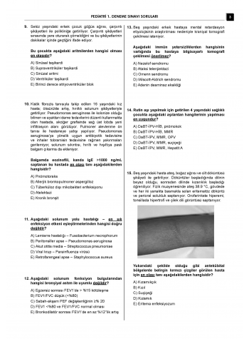 24 Açıklamalı Deneme Serisi - Pediatri