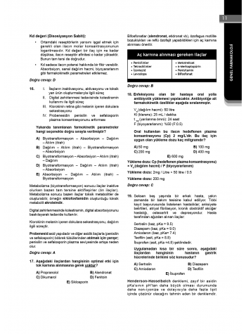 Klinisyen Prime Soruları Farmakoloji ( 17.Baskı )