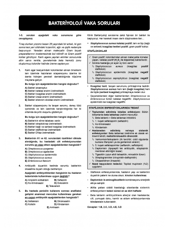 Vaka Soruları MİKROBİYOLOJİ ( 3.Baskı ) Vaka Soruları MİKROBİYOLOJİ ( 3.Baskı )
