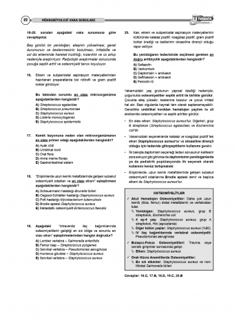 Vaka Soruları MİKROBİYOLOJİ ( 3.Baskı ) Vaka Soruları MİKROBİYOLOJİ ( 3.Baskı )