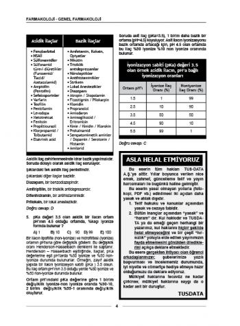 Meditus Soruları - Farmakoloji ( 4.Baskı )