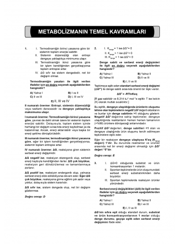 Meditus Soruları ( 4.Baskı ) Biyokimya