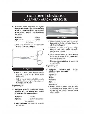 DUS Miadent Soruları ( 7.Baskı ) Ağız Cerrahisi