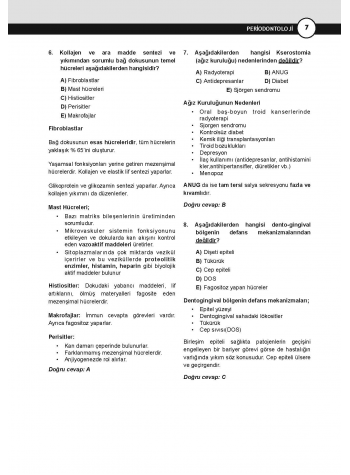 DUS Miadent Soruları ( 7.Baskı ) Periodontoloji