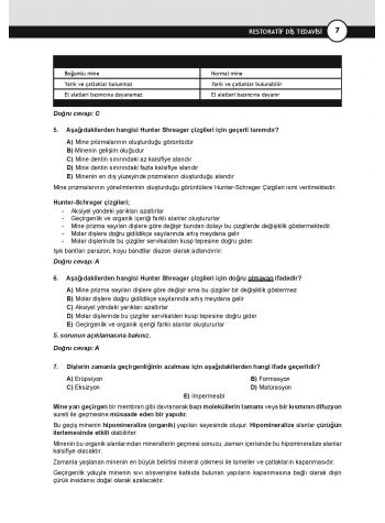 DUS Miadent Soruları ( 7.Baskı ) Restoratif Diş