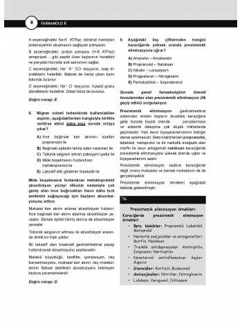 DUS Prodent Soruları ( 10.Baskı ) Farmakoloji