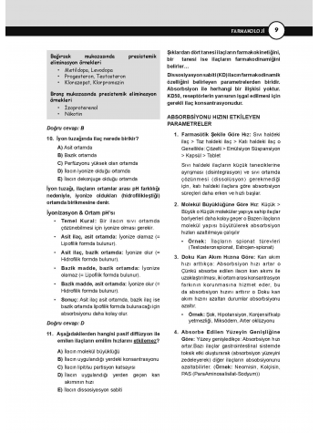 DUS Prodent Soruları ( 10.Baskı ) Farmakoloji