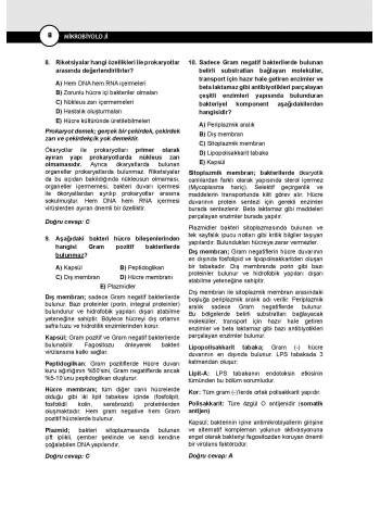 DUS Prodent Soruları ( 10.Baskı ) Mikrobiyoloji
