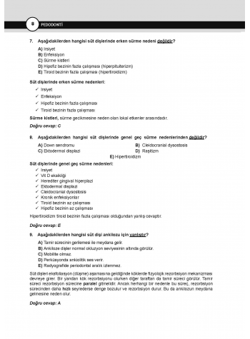 DUS Prodent Soruları ( 10.Baskı ) Pedodonti