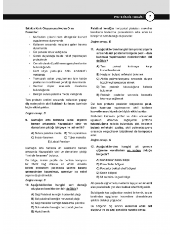 DUS Prodent Soruları ( 10.Baskı ) Protetik Diş DUS Prodent Soruları ( 10.Baskı ) Protetik Diş