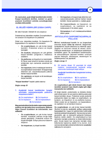 DUS Prodent Soruları ( 9.Baskı ) Anatomi