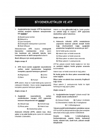 DUS Prodent Soruları ( 9.Baskı ) Biyokimya