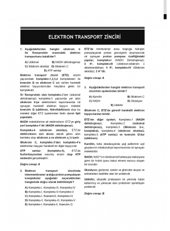 DUS Prodent Soruları ( 9.Baskı ) Biyokimya