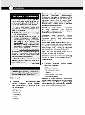 DUS Prodent Soruları ( 9.Baskı ) Mikrobiyoloji