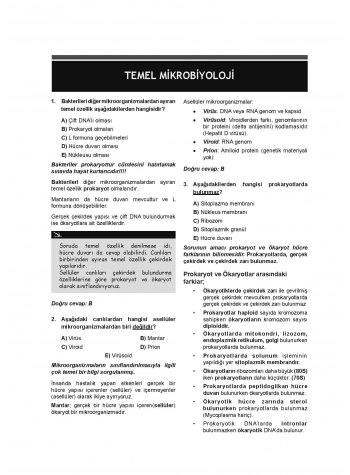 DUS Prodent Soruları ( 9.Baskı ) Mikrobiyoloji