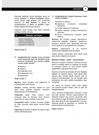 DUS Prodent Soruları ( 9.Baskı ) Ortodonti