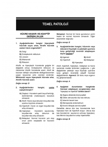 DUS Prodent Soruları ( 9.Baskı ) Patoloji