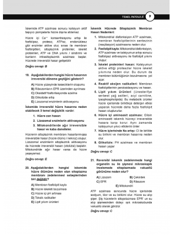 DUS Prodent Soruları ( 9.Baskı ) Patoloji